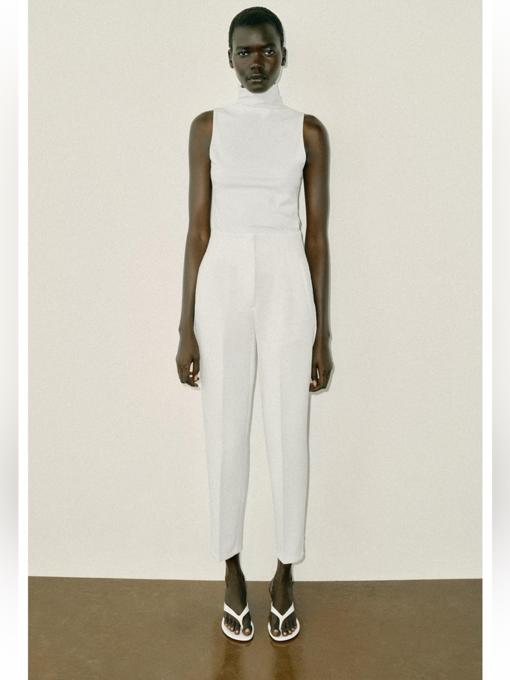 Zara White High-Waisted Pants - NWOT, S